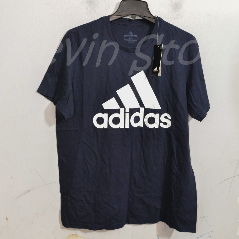 Adidas men‎ graphic tee Navy 100% cotton